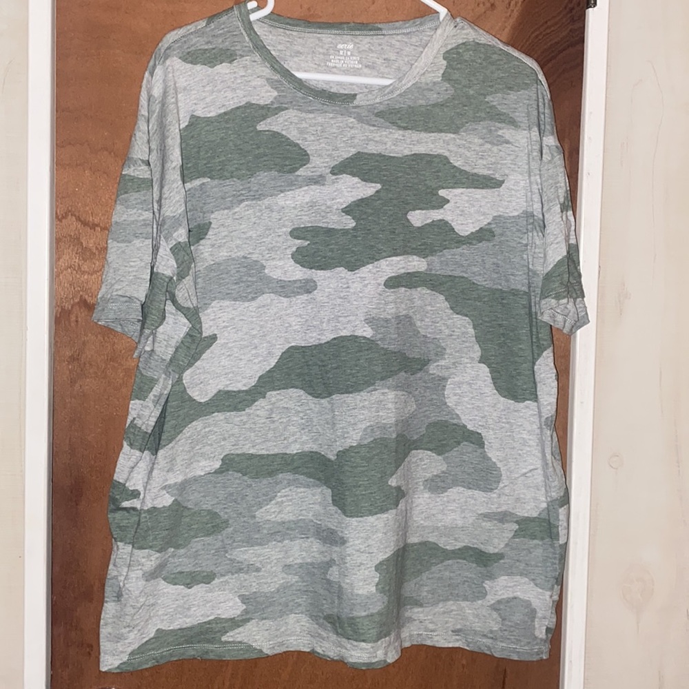 Camouflage Oversized Aerie Short Sleeve Shirt